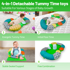 EKEPE 2-in-1 Tummy Time Seat for babies 0-36 Months