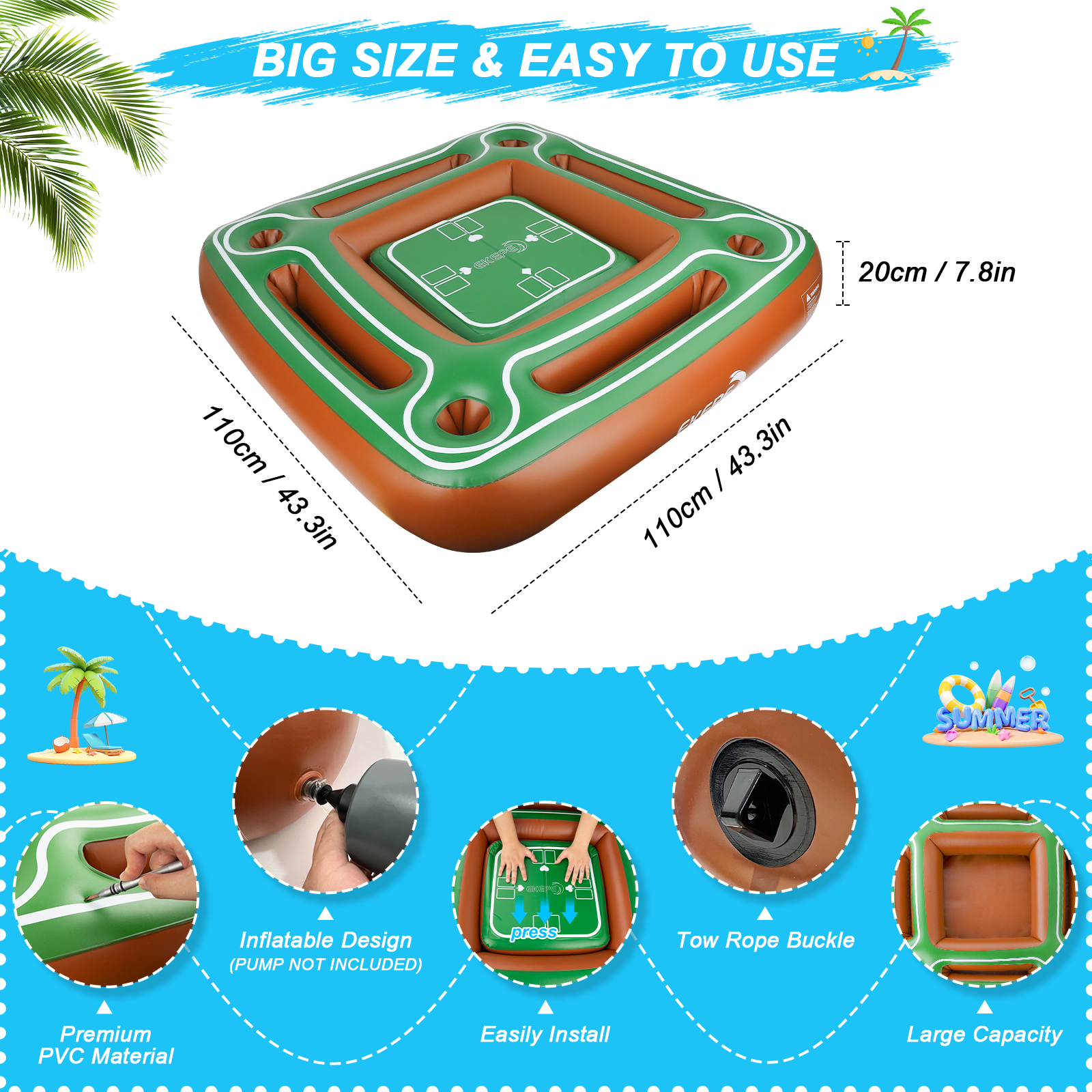 Floating Pool Games Table for Adults