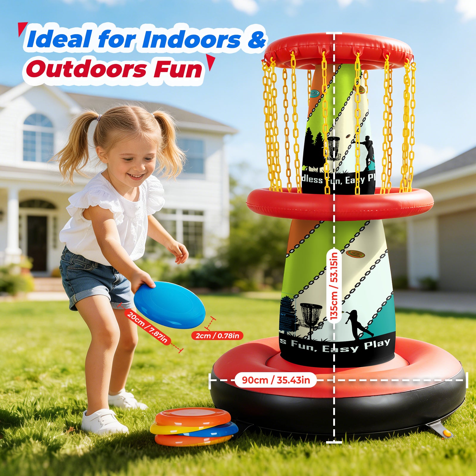 EKEPE Inflatable Disc Golf Basket