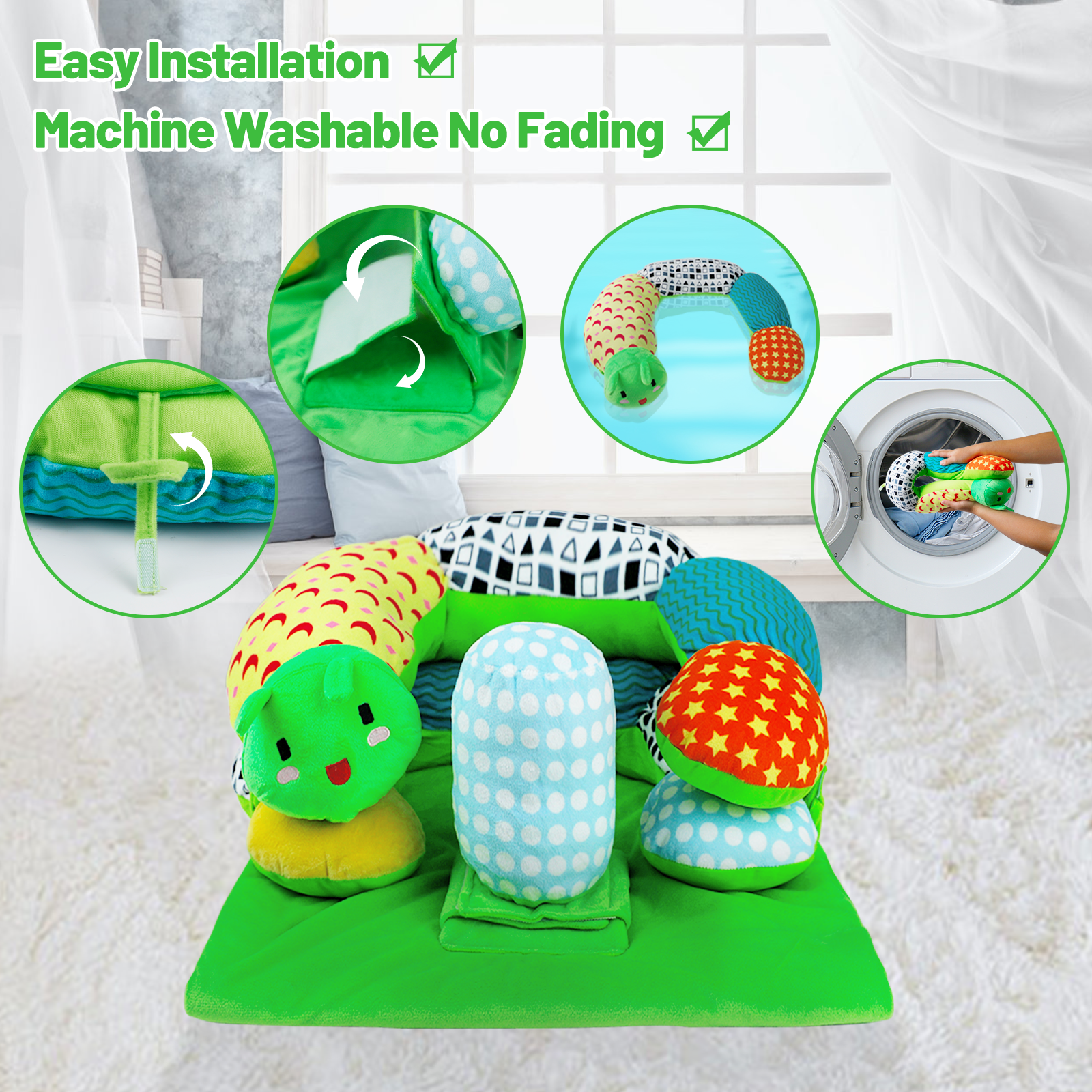 EKEPE 2-in-1 Tummy Time Seat for babies 0-36 Months