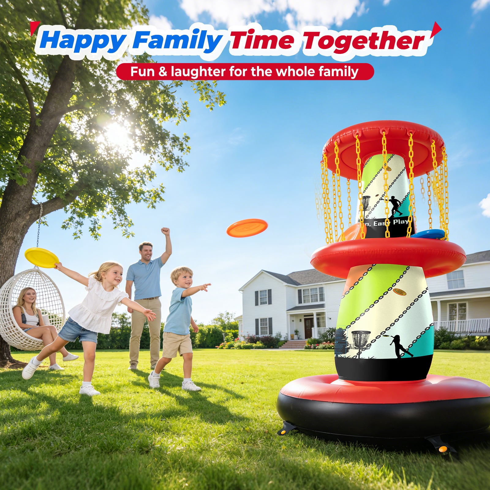 EKEPE Inflatable Disc Golf Basket