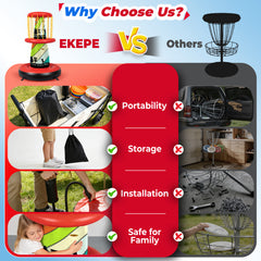 EKEPE Inflatable Disc Golf Basket