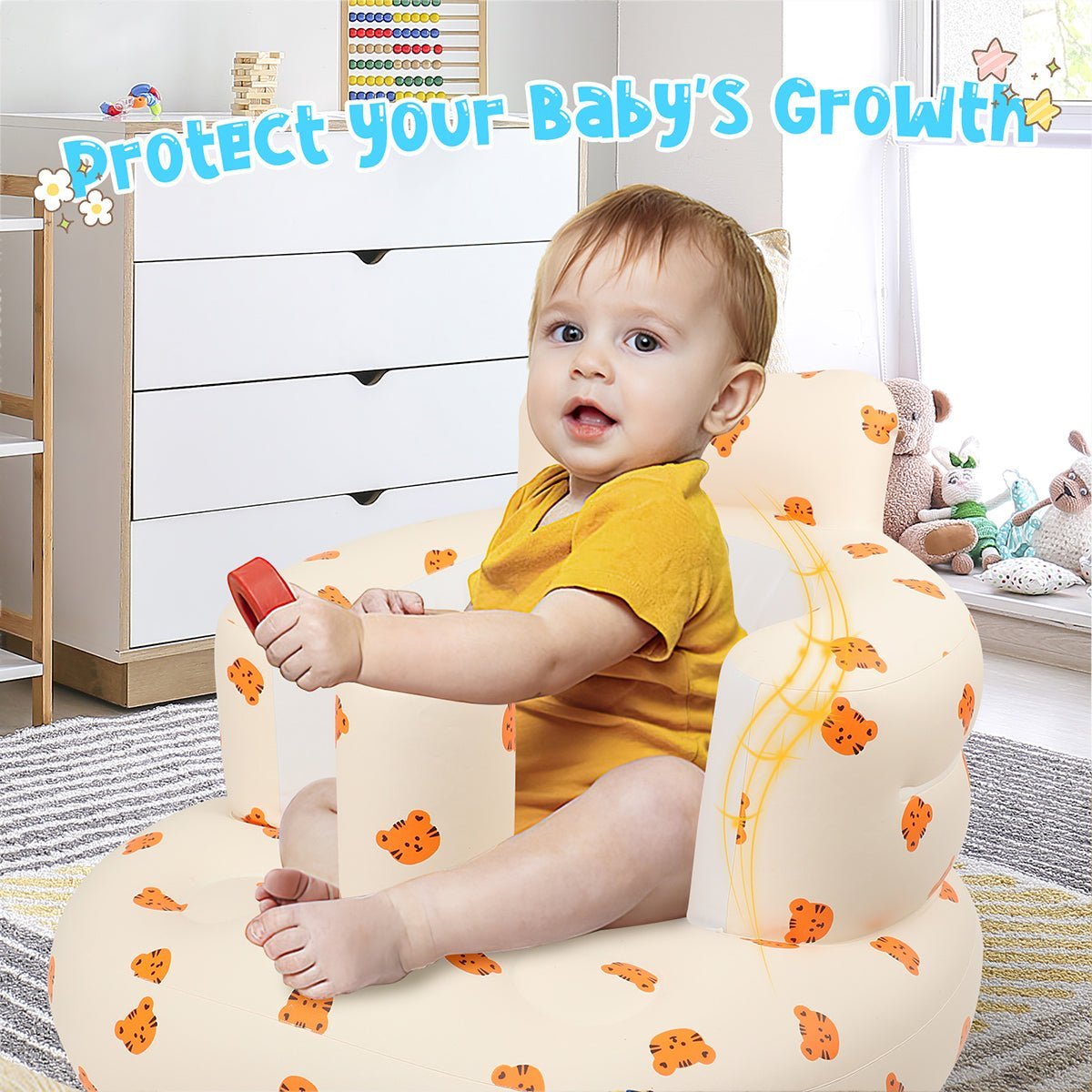 Baby Inflatable Seat with Suction Cups for Babies (3-36 Months) - EKEPE