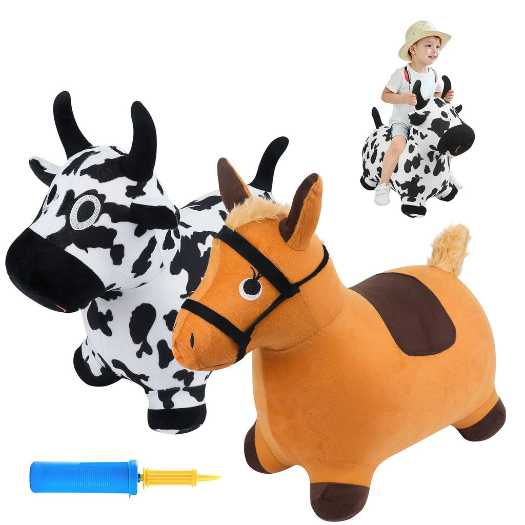 Inflatable bouncy deals cow